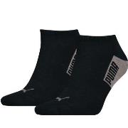 Puma Strømper 2P Men Logo Block Sneaker Socks Svart/brun Str 43/46 Her...