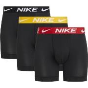 Nike 3P Everyday Essentials Micro Boxer Brief Svart/Rød polyester Larg...