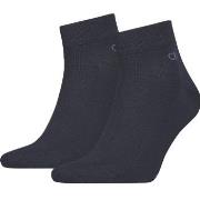 Calvin Klein Strømper 2P Quarter Socks Marine Str 43/46 Herre