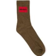 HUGO Strømper 2P Label Rib Col Socks Brun Str 39/42