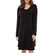 Lady Avenue Bamboo Nightdress With Long Sleeve Svart Bambus Large Dame