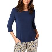 Lady Avenue Bamboo Pyjamas Three Quarter Sleeve Marine mønster Bambus ...