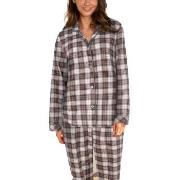 Lady Avenue Cotton Flannel Pyjamas Rød/Grønn bomull Large Dame