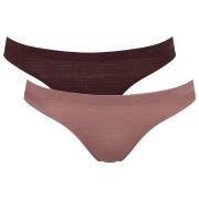 Sloggi Truser 2P ZERO Motion Mini Brief Brun polyester Medium Dame