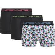 Nike 3P Dri-Fit Ultra Stretch Micro Boxer Svart mønstret polyester Lar...