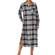 DKNY Just Checking In Maxi Sleepshirt Long Sleeve Svart/Rutet Large Da...