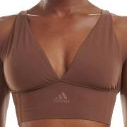 adidas BH BOS Smart Micro 720 Seamless Plunge Bra Mørkbrun  polyamid S...