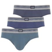 Jockey 3P Cotton Stretch Brief Blå bomull Small Herre