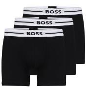 BOSS 3P Solid Cotton Bold Boxer Svart bomull Large Herre