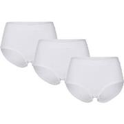 Pierre Robert Truser 3P Cotton High Waist Brief Hvit bomull Medium Dam...