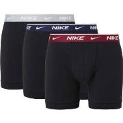 Nike 3P Everyday Essentials Cotton Stretch Boxer Svart/Rød bomull Larg...