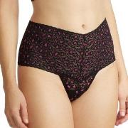 Hanky Panky Truser Cross Dyed Leopard Retro Thong Svart/Rosa One Size ...