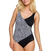 Damella Julia Patterned Swimsuit Svart 38 Dame