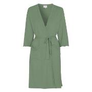 Damella Viscose Plain Wave Robe Lysegrønn Bambus Large Dame