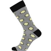 Claudio Strømper 3P Patterned Cotton Socks Grå/Gul Str 40/47 Herre