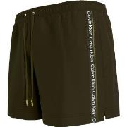 Calvin Klein Badebukser Medium Drawstring Swim Shorts Mørkgrørnn  poly...