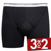 Jockey Cotton Midway Brief Svart bomull Medium Herre