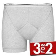 Jockey Cotton Midway Brief Grå bomull Medium Herre