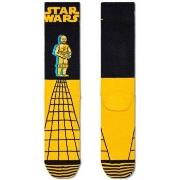 Happy socks Strømper Star Wars C-3PO Sock Svart/Gul bomull Str 36/40