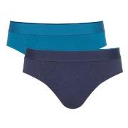 Sloggi 2P Men Ever Airy Brief C2P Marine/Blå bomull Large Herre