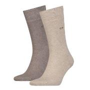 Calvin Klein Strømper 2P Carter Casual Flat Knit Sock Brun Str 39/42 H...