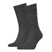 Calvin Klein Strømper 2P Carter Casual Flat Knit Sock Mørkgrå  Str 39/...