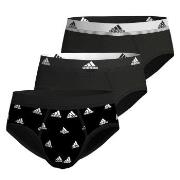 adidas 3P Active Flex Cotton Brief Svart/Hvit bomull Medium Herre