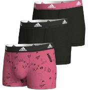 adidas 3P Active Flex Cotton Trunk Svart/Rosa bomull Medium Herre