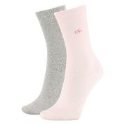 Calvin Klein Strømper 2P Annika Flat Knit Sock Rosa/Grå Strl 37/41 Dam...