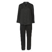 Lady Avenue Pure Silk Basic Pyjamas Svart silke X-Large Dame