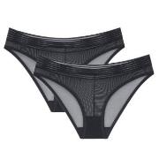 Triumph Truser 2P Tempting Sheer Highleg Tai Svart polyester Small Dam...