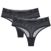 Triumph Truser 2P Tempting Sheer Highwaist String Svart polyester X-Sm...