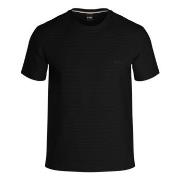 BOSS Rib T Shirt Svart bomull Small Herre