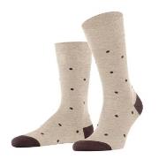 Falke Strømper Dot Socks Beige bomull Str 43/46 Herre