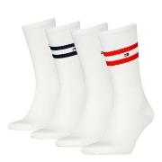 Tommy Hilfiger Strømper 4P Men Sport Stripe Sock Hvit Str 43/46 Herre