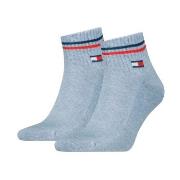 Tommy Men Uni TJ Iconic Quarter Socks Strømper 2P Lysblå Str 35/38