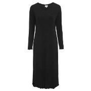 Damella Bamboo Plain Long Sleeve Nightdress Svart Bambus XX-Large Dame