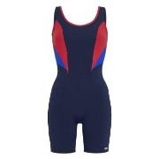 Damella Cindy Chlorine Resistant Long Leg Swimsuit Marine/Rød polyamid...