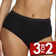 Damella Truser Classic Cotton Midi Brief Svart bomull Medium Dame