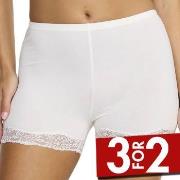 Damella Truser Lace Boxer Brief Hvit polyester Small Dame