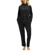 Damella Velour Plain Suit Svart 3XL Dame