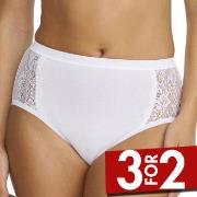 Damella Truser Brief 17860 Midi Hvit bomull Medium Dame