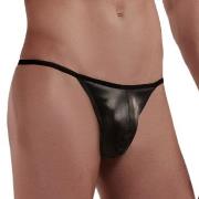 Doreanse Men G-string Svart skinn polyester Large Herre