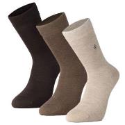 Panos Emporio Strømper 3P Daniel Bamboo Sock Brun One Size Herre