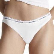 Calvin Klein Truser Modern Logo Thong Hvit bomull Medium Dame