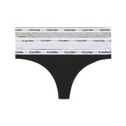 Calvin Klein Truser 3P Modern Logo Thongs Hvit/Grå bomull Medium Dame