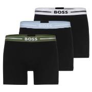 BOSS 3P Power Bold BoxerBr Svart bomull Small Herre