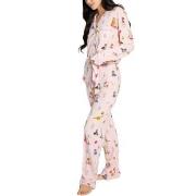 PJ Salvage Playful Prints Long Pyjamas Rosa Mønster Medium Dame