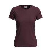 Stedman 4P Classic Women T-shirt Mørkrød   bomull Medium Dame