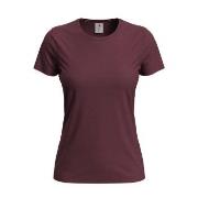 Stedman 4P Classic Women T-shirt Vinrød  bomull X-Small Dame